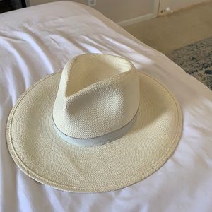 Janessa Leone Zoe White Straw Hat